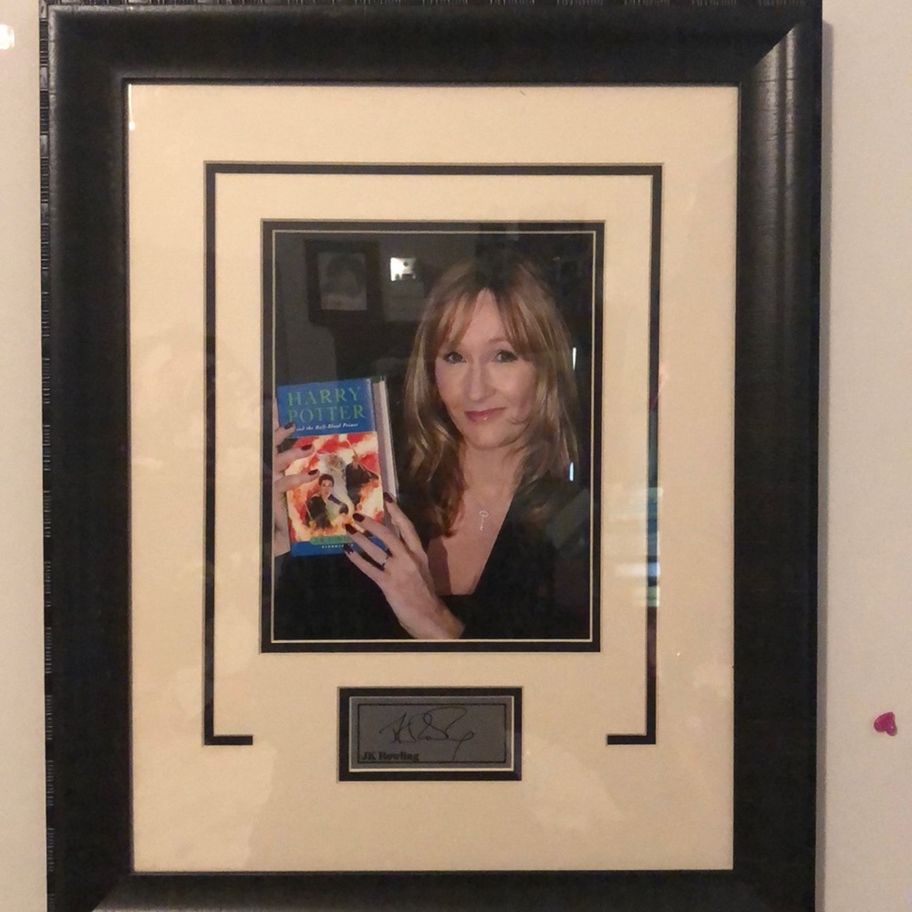 J. K. Rowling  Signature Engraved Framed Picture